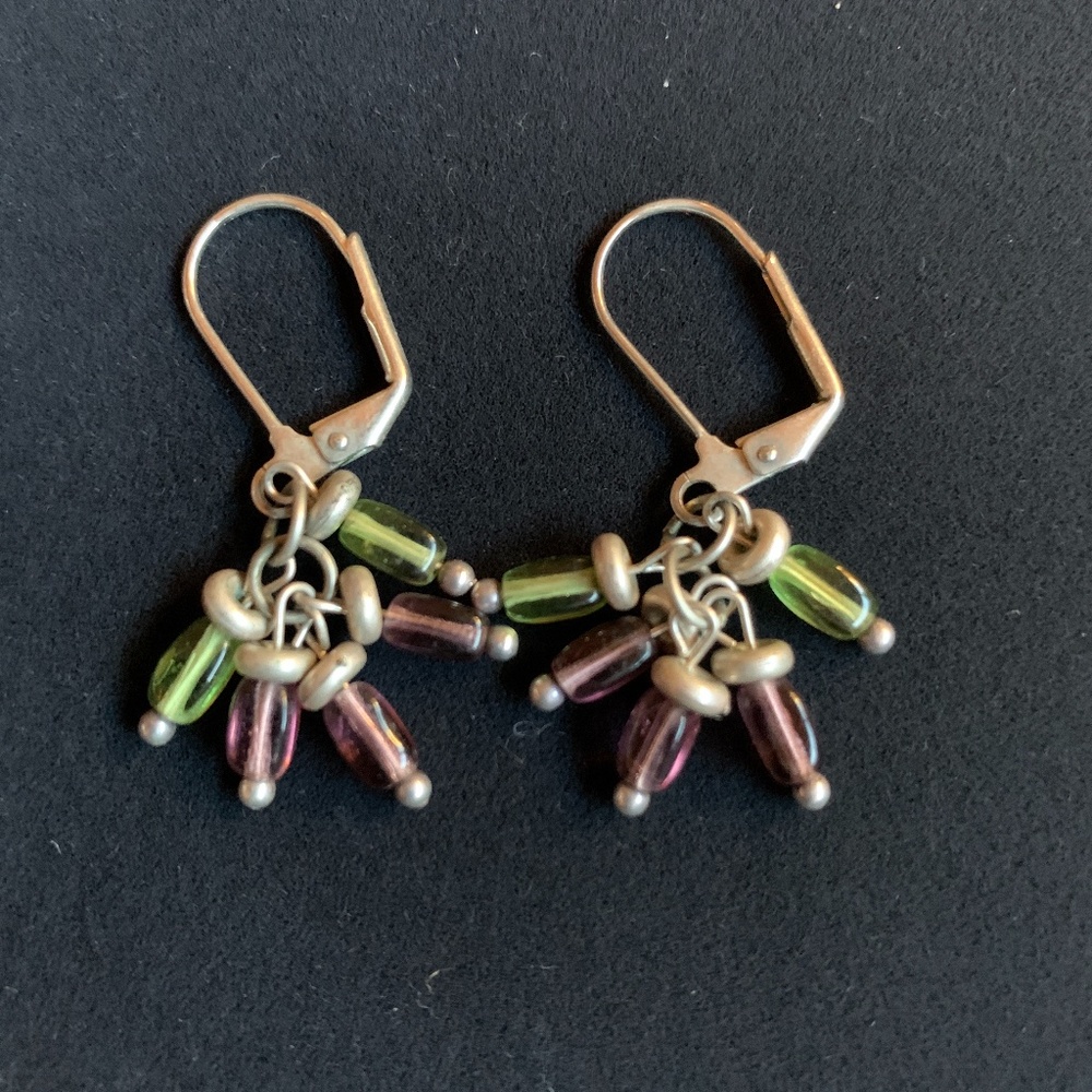 POP of purple & green earrings